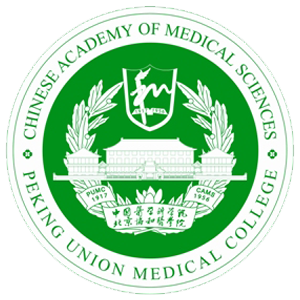 Green circular seal of Peking Union Medical College featuring a central emblem and laurel branches.